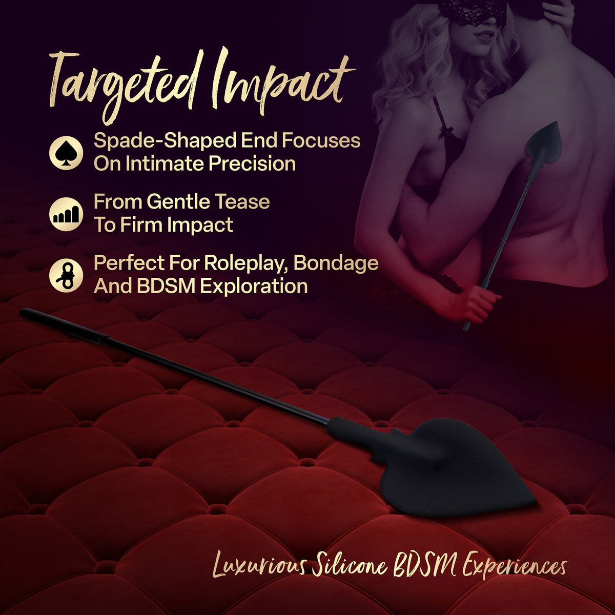 Temptasia Ardor – Body-Safe Silicone Spade Crop > Bondage Gear > Crops