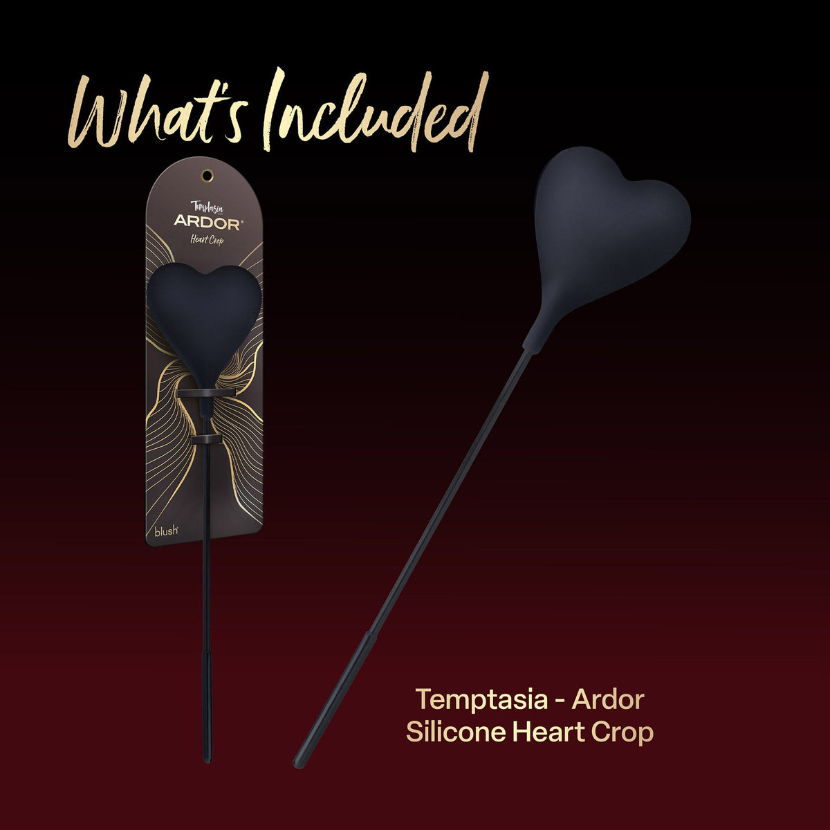 Temptasia Ardor Heart Crop – Body-Safe Silicone Crop > Bondage Gear > Crops