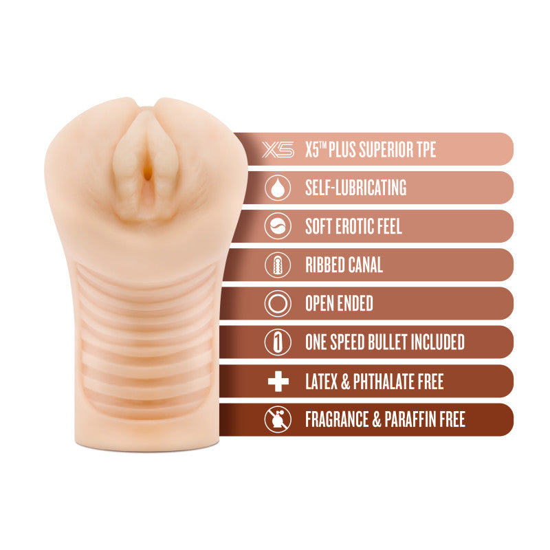 M Elite Soft and Wet Annabella Vibrating Vagina Stroker Strokers - Auto