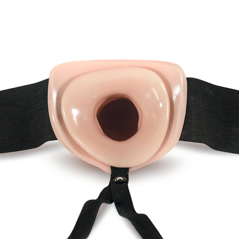 Dr. Skin Hollow Strap On 7 Inch Vanilla – Soft Strap-On Dildo > Realistic Dildos and Vibes > Hollow Strap Ons