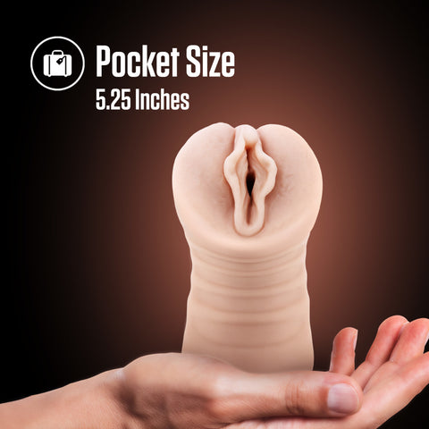 Destini Vibrating Male Stroker Beige by Blush Ultra-Soft Material > Sex Toys For Men > Masturbators > Vibrating
