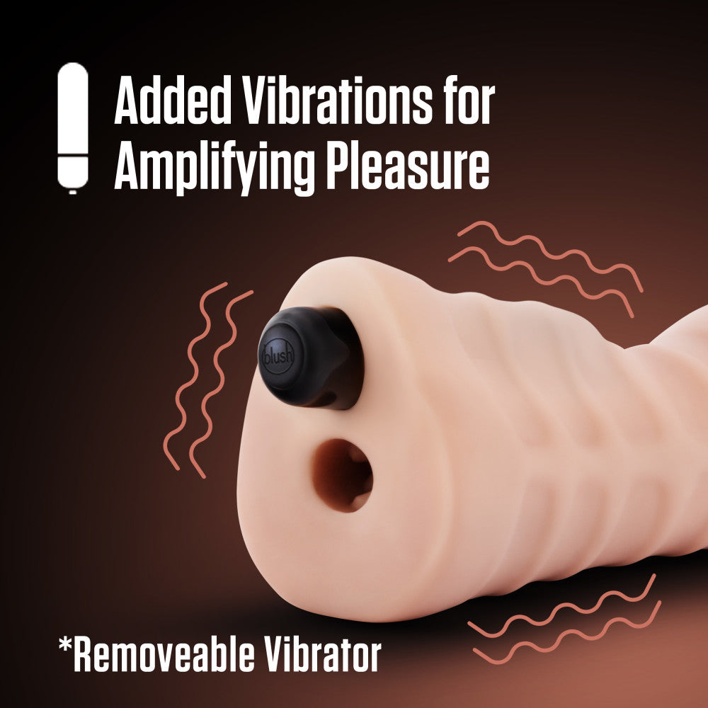 Enlust Ayumi Beige Vibrating Male Stroker with Ultra-Soft Feel > Sex Toys For Men > Masturbators > Vibrating