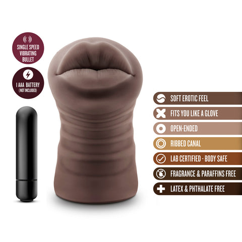 Hot Chocolate Renee Mouth Vibrating Masturbator Strokers - Manual