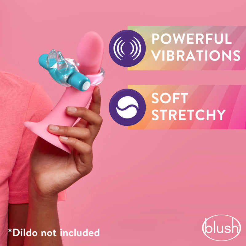 Play With Me Bull Vibrating Cock Ring Blue for Pleasure Cock Rings Vibrating