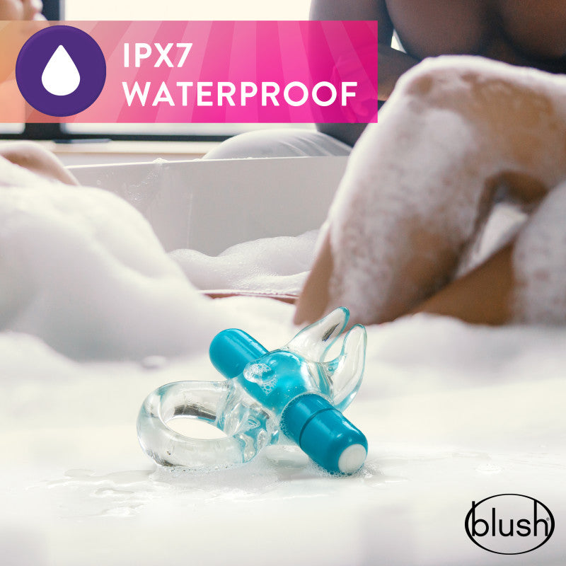 Play With Me Bull Vibrating Cock Ring Blue for Pleasure Cock Rings Vibrating