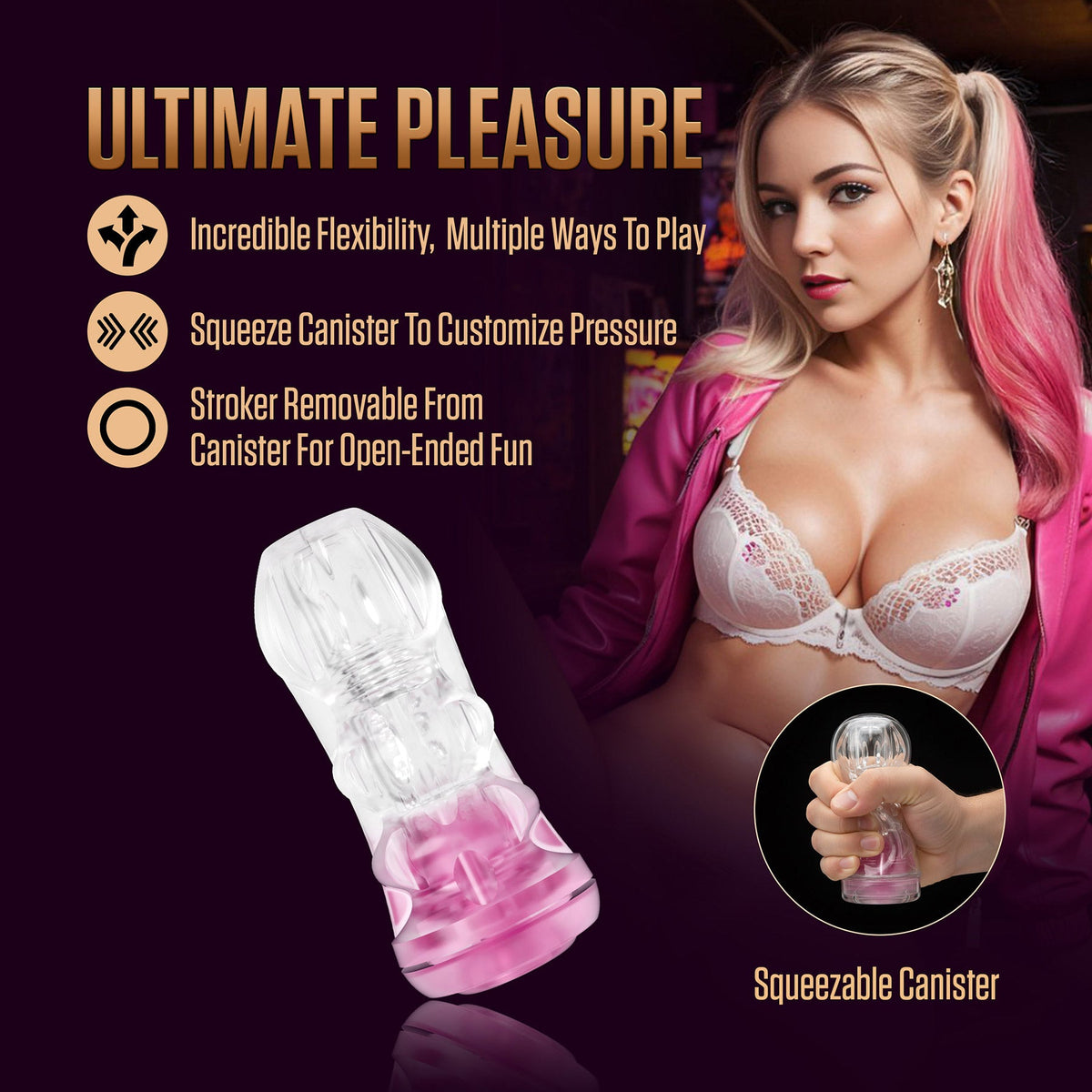 Enlust Candice – AI-Enhanced Stroker Toy > Sex Toys For Men > Masturbators > Vibrating