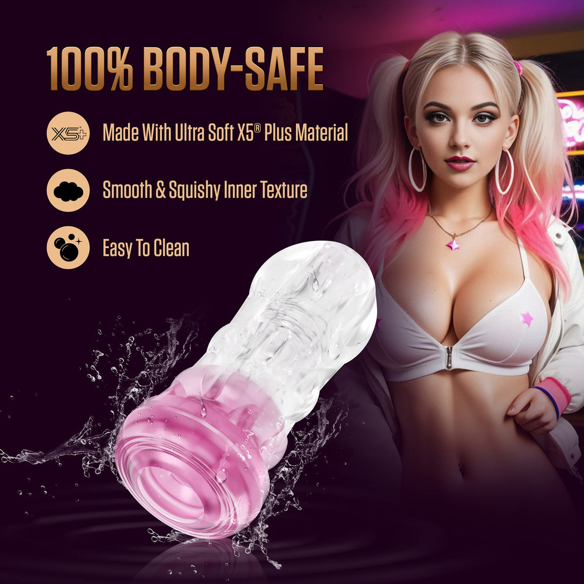 Enlust Candice – AI-Enhanced Stroker Toy > Sex Toys For Men > Masturbators > Vibrating
