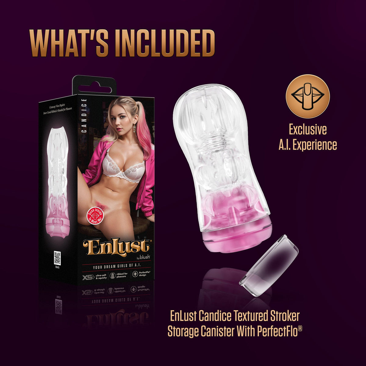 Enlust Candice – AI-Enhanced Stroker Toy > Sex Toys For Men > Masturbators > Vibrating