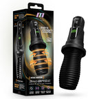 M For Men 3rd Base Oral Stroker Black Ergonomic Handle 1500 1 > Sex Toys For Men > Masturbators > Vibrating