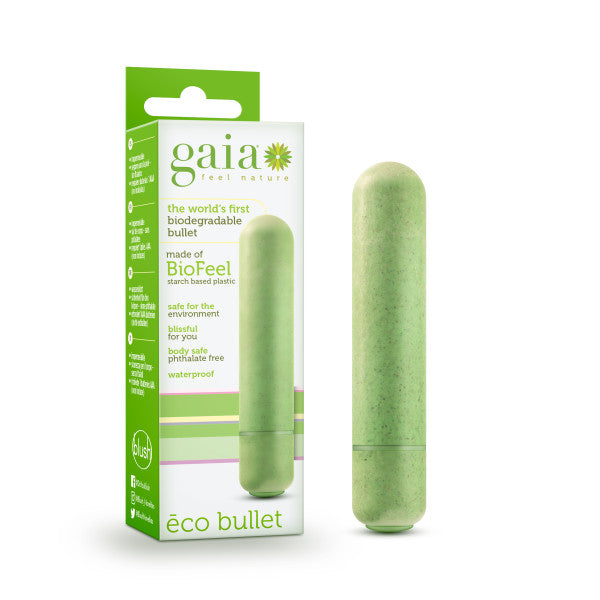 Gaia Eco Bullet Green 8.9 Centimeter Bullet Vibrator > Vibrators > Mini Vibrators