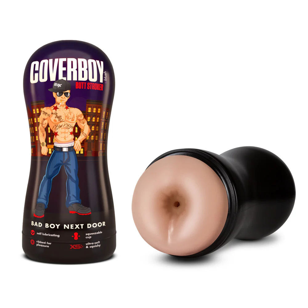 Loverboy Bad Boy Next Door Pocket Stroker for Ultimate Pleasure Beige Masturbation Aids for Males