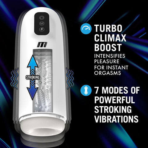 M for Men Robo-Bator White Vibrating Male Masturbator Toy > Sex Toys For Men > Masturbators > Vibrating