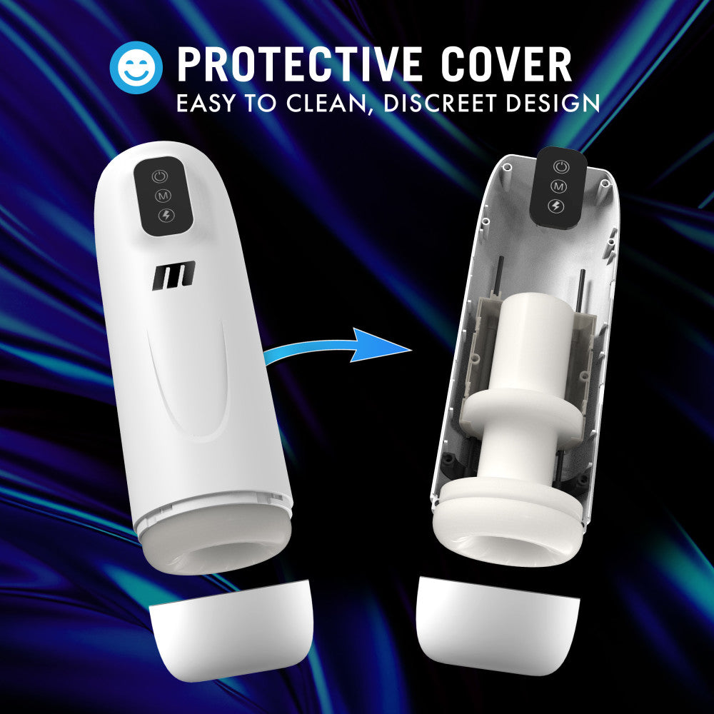 M for Men Robo-Bator White Vibrating Male Masturbator Toy > Sex Toys For Men > Masturbators > Vibrating