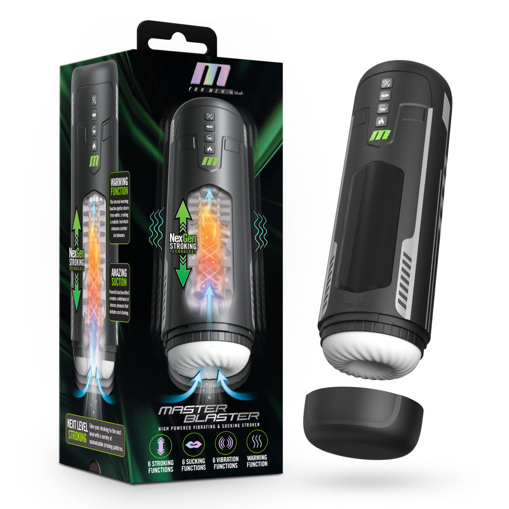 M for Men Master Blaster Automatic Male Masturbator Black > Sex Toys For Men > Masturbators > Vibrating