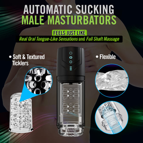 M for Men Whirlwind Pro Black Male Masturbator Strokers - Auto