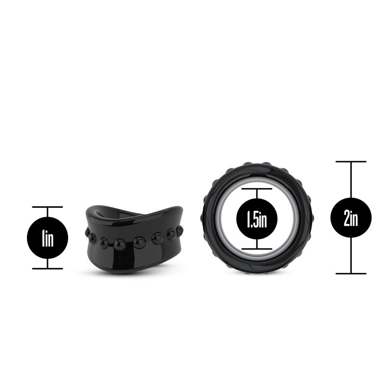 Stay Hard Beef Ball Stretcher Snug 1.5 Inch Black Adult Toy Ball Stretcher