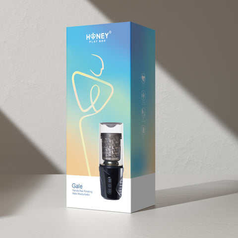 Gale Male Masturbator with Rotating and Thrusting Motor Black