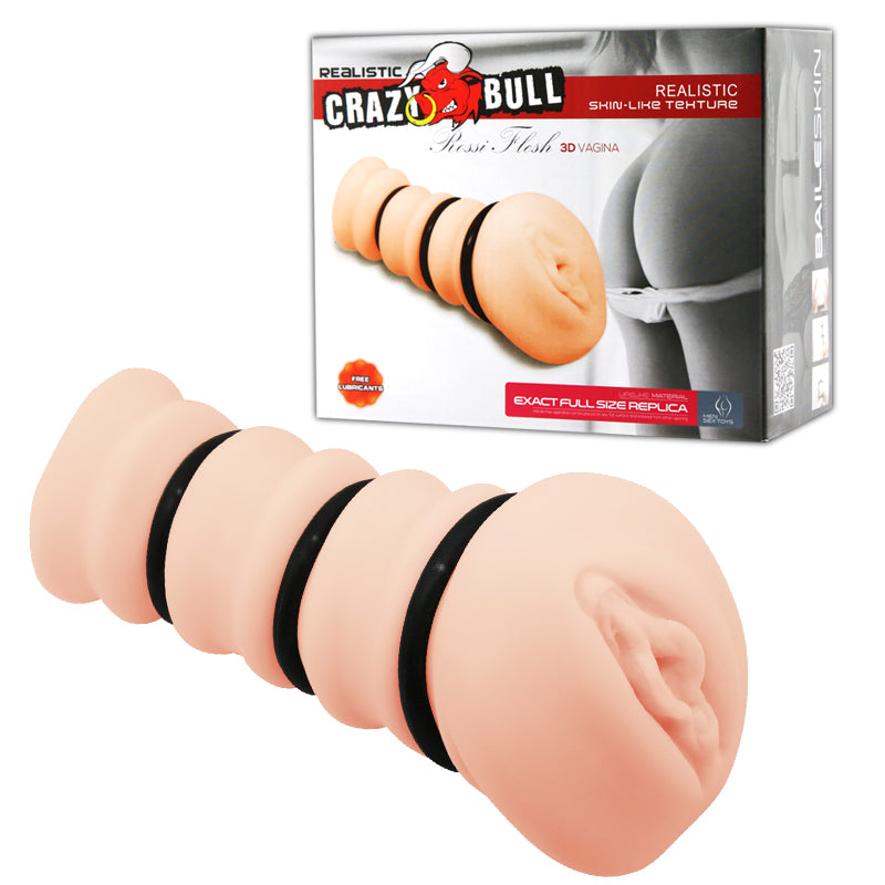 Ressi Flesh 3D Vagina (White) – Realistic Masturbator Sleeve > Sex Toys For Men > Masturbators > Manual