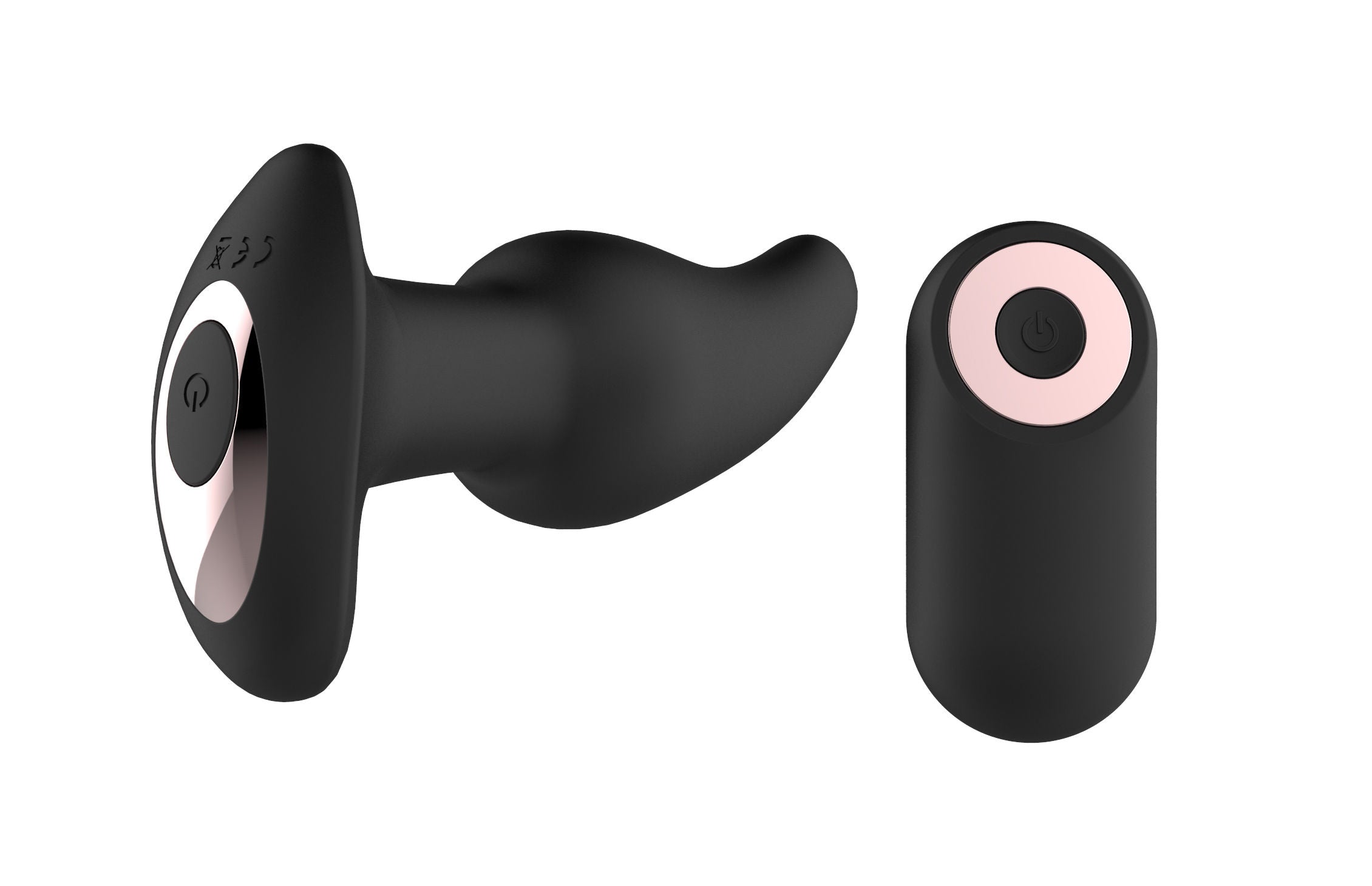 Gender Fluid Twirler Black Remote Control Anal Vibrator Toy Butt Plugs - Vibrating