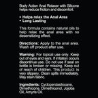 Body Action Anal Relaxer Silicone Lubricant 1.7 Oz Cream > Lube > Anal