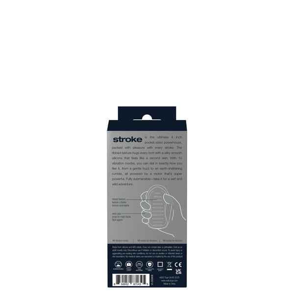 Stroke Vibrating Male Stroker Black Silicone Texture Black > Sex Toys For Men > Masturbators > Vibrating