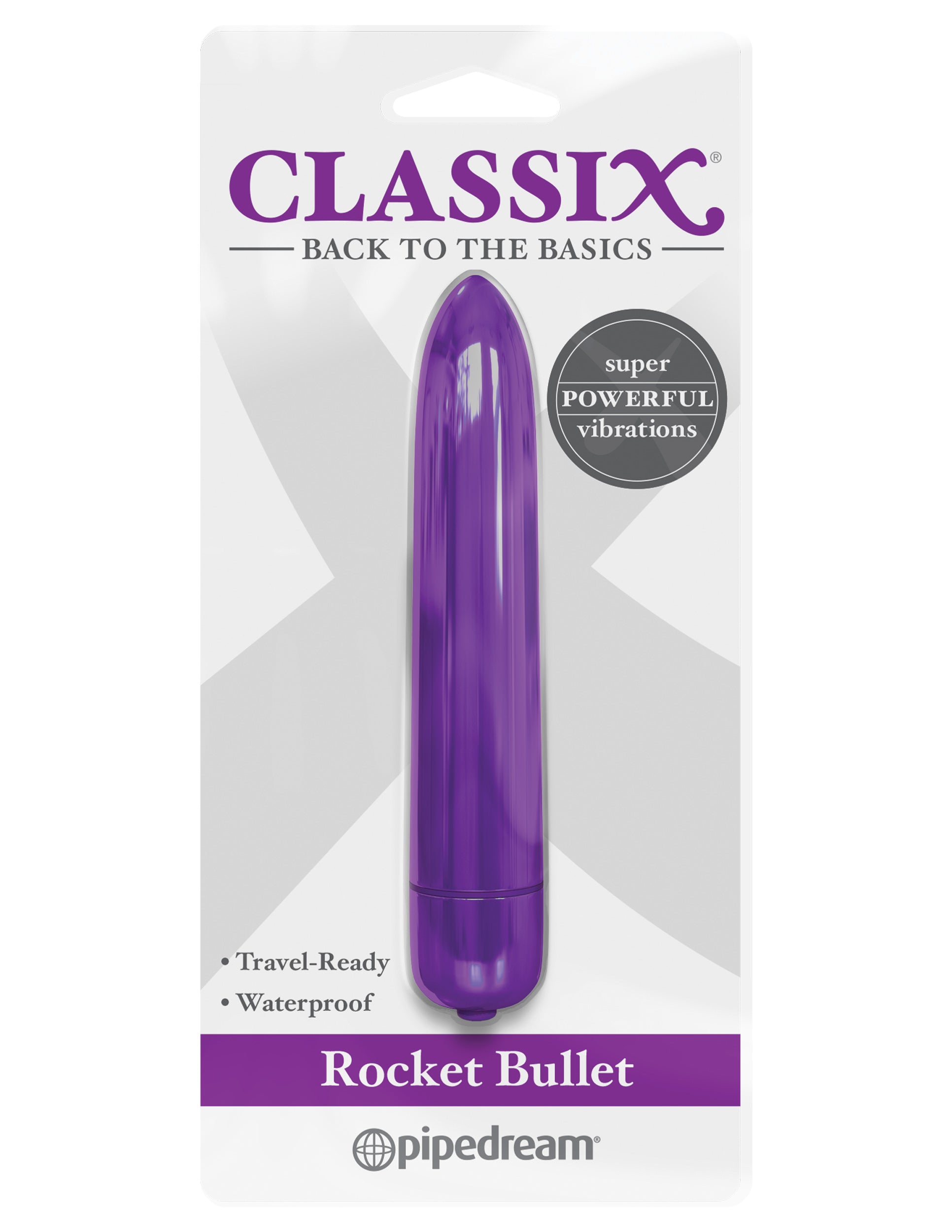 Classix Rocket Bullet Metallic Purple 8.9 cm Vibrating Bullet Toy BULLETS