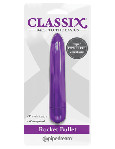 Classix Rocket Bullet Metallic Purple 8.9 cm Vibrating Bullet Toy BULLETS