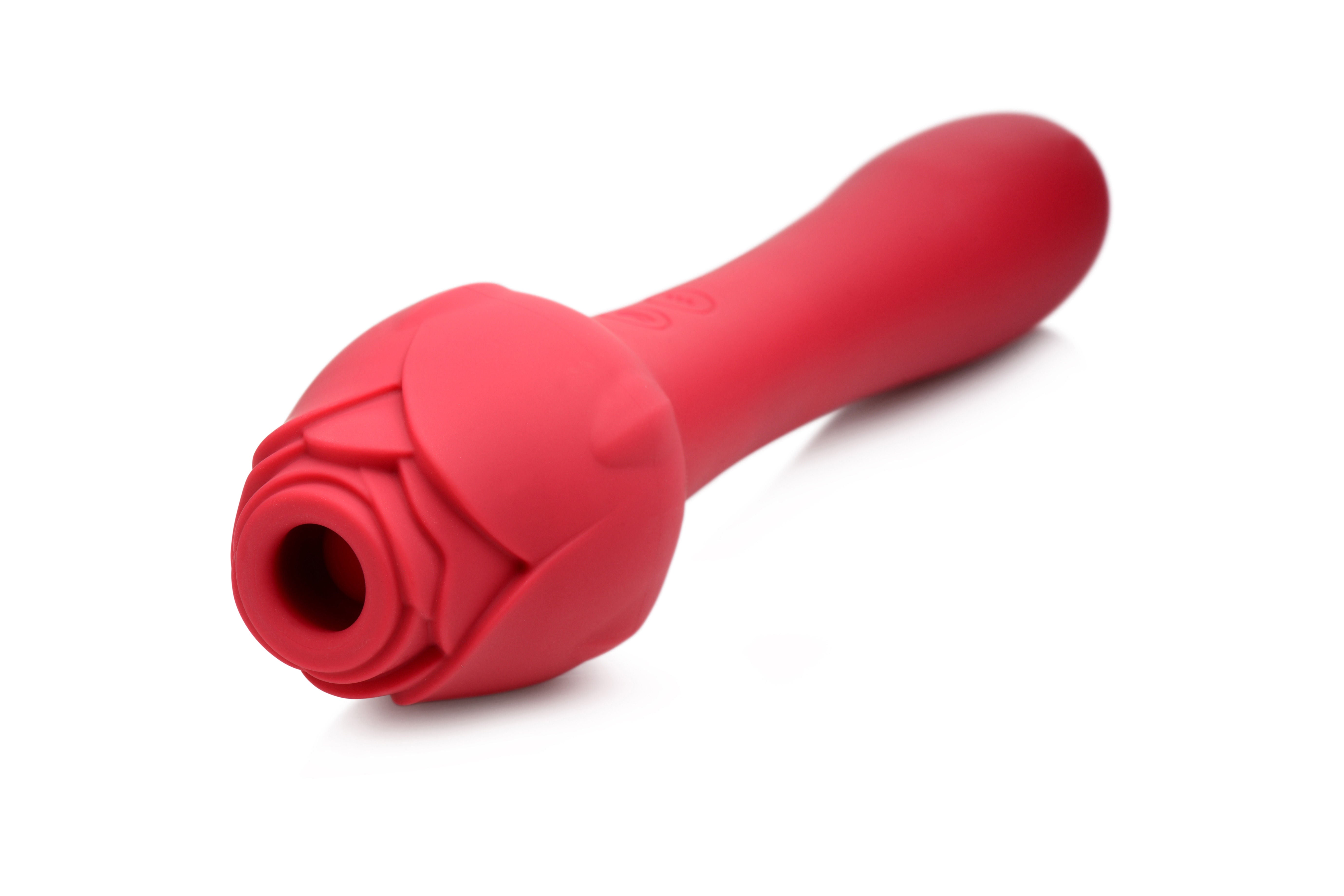 Bloomgasm Sweet Heart Rose Suction and Vibrator Toy Pink Pink Suction Stimulator