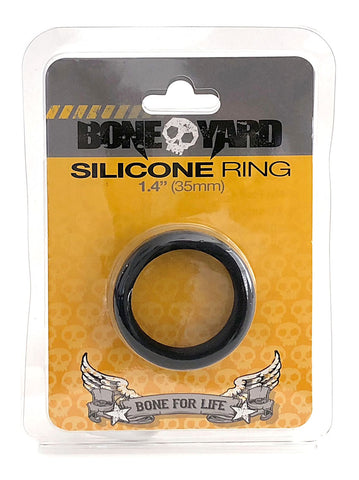 Boneyard Silicone Ring 35mm Black Adult Toy Black COCK RINGS