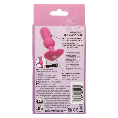 First Time Vibrating Beaded Probe – 3.7" Beginner Vibrator > Anal Range > Anal Probes