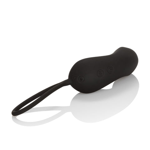 Silicone Remote Rechargeable Curve Mini Massager Black with 12 Vibration Modes and Waterproof Design BULLETS