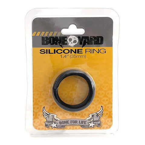 Boneyard Silicone Ring 35mm Black Adult Toy Black Cockrings