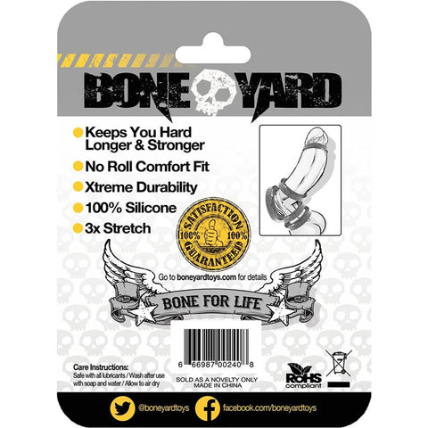 Boneyard Silicone Ring 40mm Black for Men Cockrings