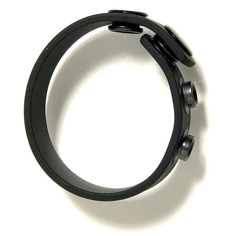 Boneyard Silicone Cock Strap - 3 Snap Ring - Black 8.25 Inch Cockrings