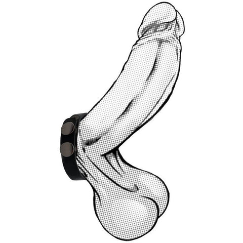 Boneyard Silicone Cock Strap - 3 Snap Ring - Black 8.25 Inch Cockrings