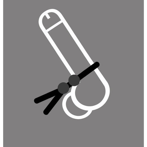 Boneyard Cock Leash Double - Adjustable Cock Lasso Ring Cockrings