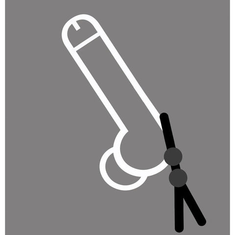 Boneyard Cock Leash Double - Adjustable Cock Lasso Ring Cockrings