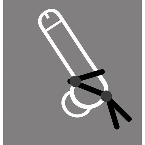 Boneyard Cock Leash Double - Adjustable Cock Lasso Ring Cockrings