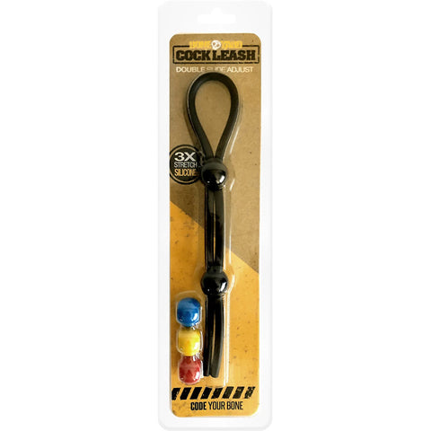 Boneyard Cock Leash Double - Adjustable Cock Lasso Ring Multi Cockrings