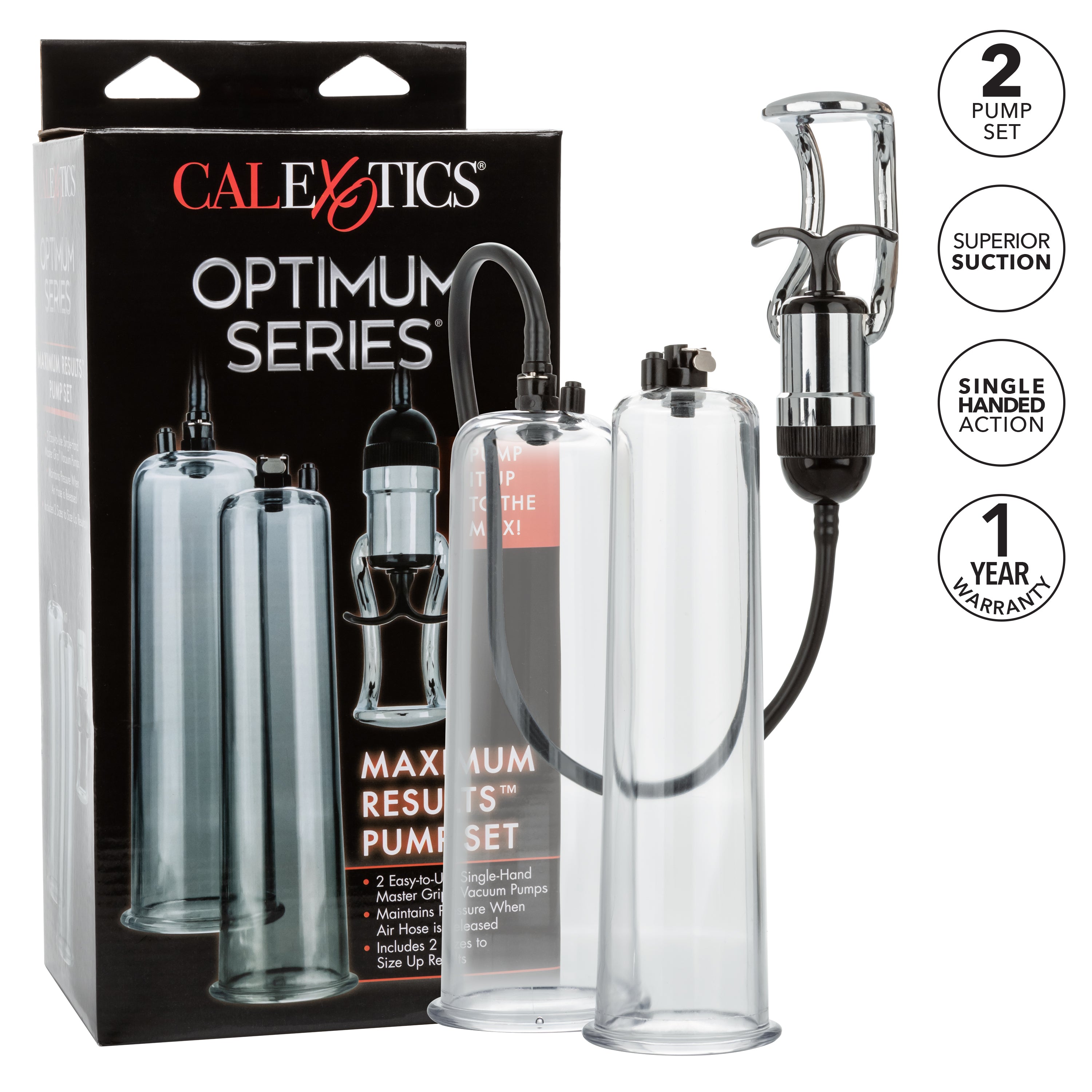 CalExotics Optimum Series Maximum Results Single-Handed Penis Pump Set > Pumps > Penis Pumps Performance