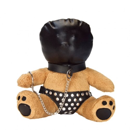 Bondage Bear Gimpy Glen Plush Companion with Gimp Mask and Studded Undies Default Title Novelties