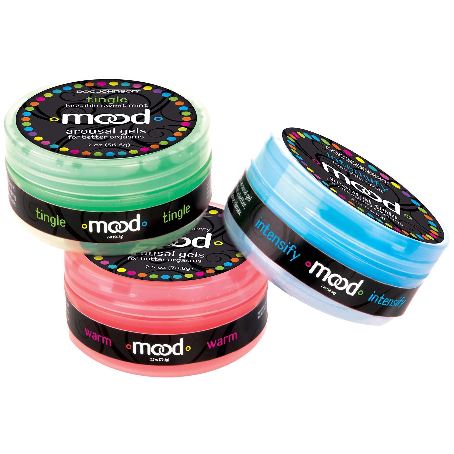 Doc Johnson Mood Arousal Gels 3-Pack Warm Tingle Intensify Default Title ENHANCERS