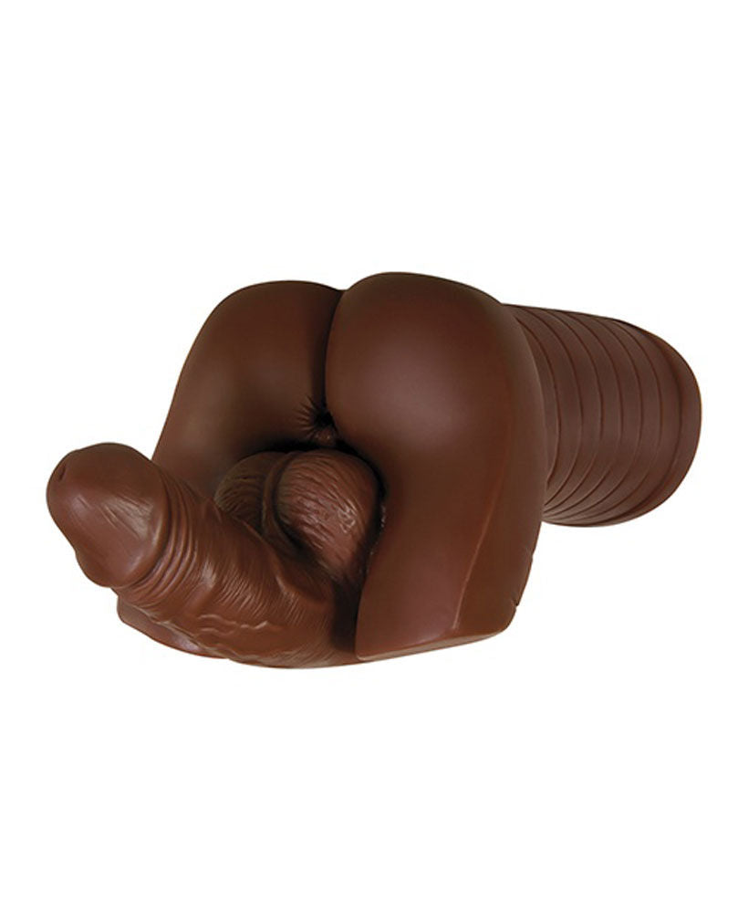 Backdoor Bash Dark Flexible TPE Anal Masturbator Toy for Men Strokers - Manual