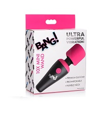 Bang 10X Vibrating Mini Silicone Wand Pink with Flexible Neck and Rechargeable > Sex Toys > Mini Massagers