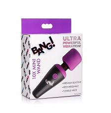 Bang! 10x Vibrating Mini Silicone Wand Purple – Travel Size with Flexible Neck and Powerful Vibration > Sex Toys > Mini Massagers
