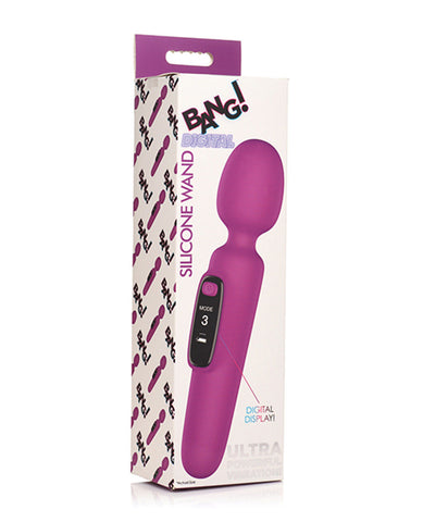 Bang Digital Silicone Wand Vibrator with 3 Speeds and Patterns Electric Massager