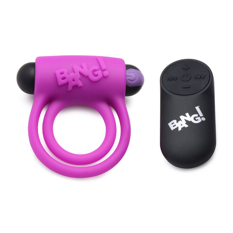 Bang Silicone Cock Ring and Bullet - Vibrating Cock Ring with Wireless Remote in Black > Cock Ring > Vibrating