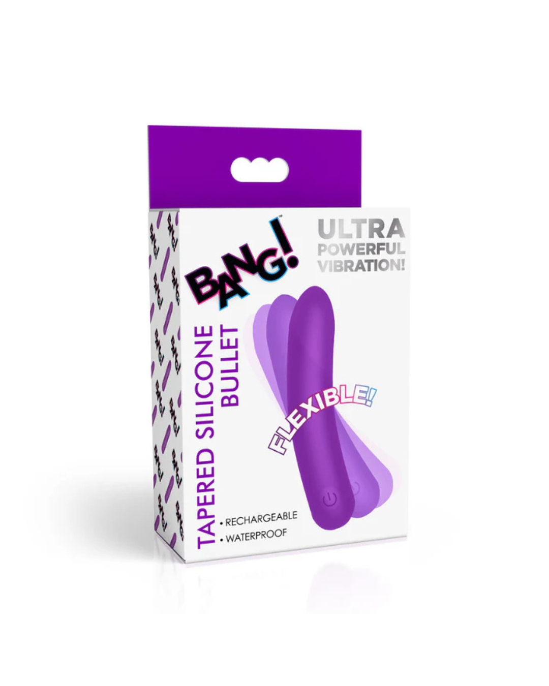Bang Tapered Flexible Silicone Bullet Vibrator Purple BULLETS