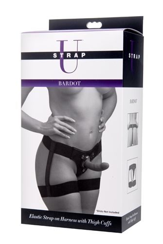 Bardot Elastic Strap-On Harness With Adjustable Thigh Cuffs > Dildos > Strap On Harnesses