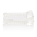 Basic Essentials Soft TPR Pussy Masturbator with Ribbed Shaft – Textured Male Masturbator > Sex Toys For Men > Masturbators > Manual